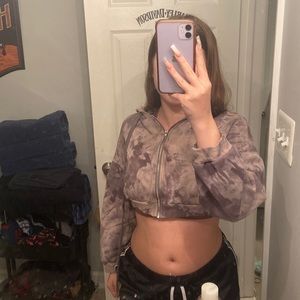 fashion nova cropped zip up